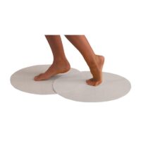 Alfombrilla circular blanca polipropileno 50 unidades