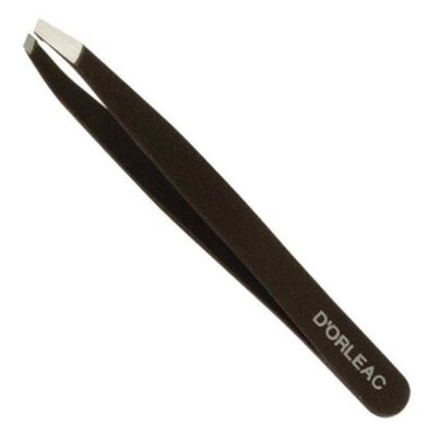 Pinza depilar, grande negra, 9cm.