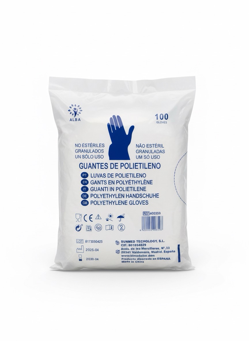 Guantes plástico talla única