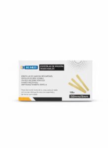 Espátulas madera corporal, 100 unidades