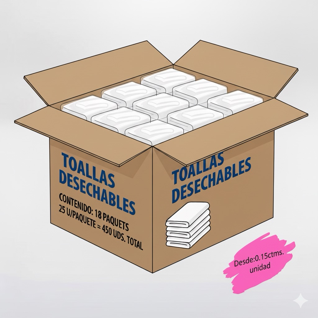 Toalla desechable Celulosa Airlaid 40 X 80, 450 unds.