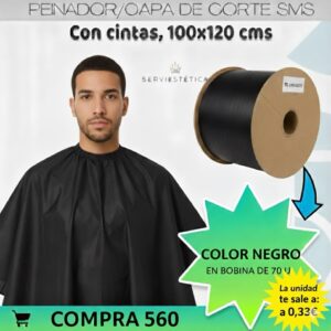 Peinador capa corte negra  tnt 20grs. 560 Unds.