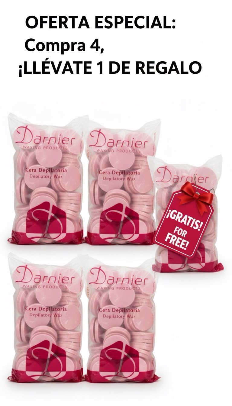 Cera depilatoria caliente discos bolsa 1 kg. 5 unidades